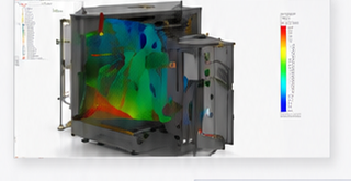 SOLIDWORKS Flow Simulation 유동 해석 화면