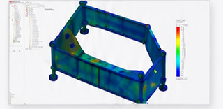SOLIDWORKS Simulation 구조 해석 화면